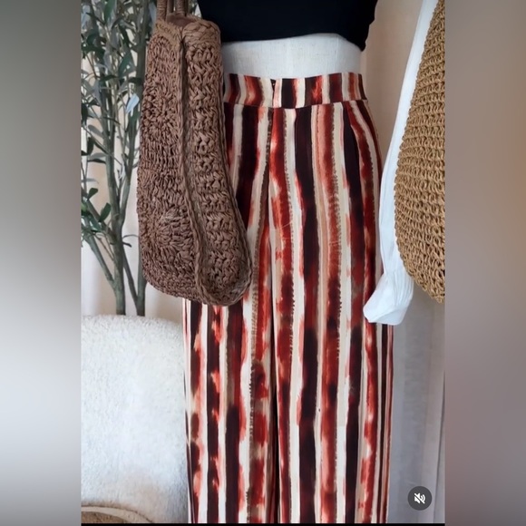 Striped Palazzo Pants, size Large - Picture 2 of 6